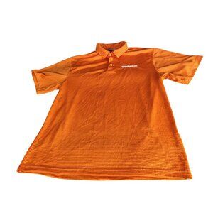 Whataburger Men's Collared Polo Sz M Uniform Orange Striped Employee‎ Workwear